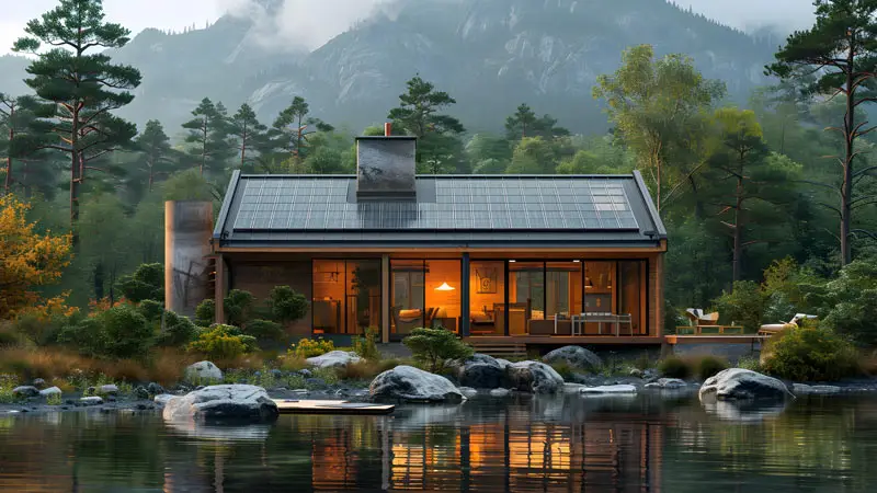 Vacation home in autumn