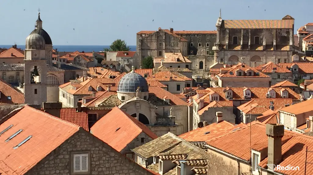Vue sur les toits de Dubrovnik en Croatie